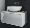 Venezia Mode fürdőszobabútor mosdókagylóval szifonnal fényes fehér  60 cm