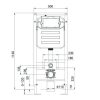 Welland M6601-B Slim beépíthető fali WC tartály fekete nyomólappal