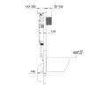 Welland M6601 Slim beépíthető fali WC tartály + nyomólap (G1201C)
