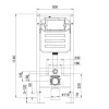 Welland M6601 Slim beépíthető fali WC tartály + nyomólap (G1201W)