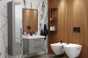 Mirano Diora fürdőszobabútor + mosdókagyló + szifon - 50 cm (szürke)