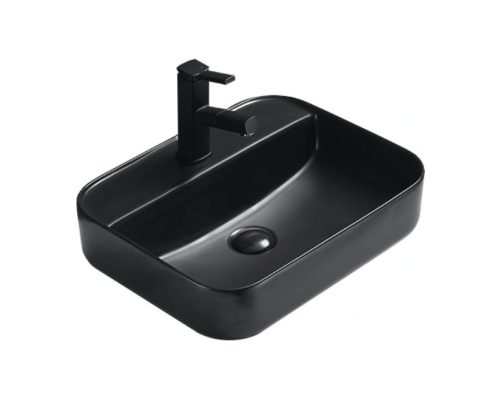 Fürdőszobai kerámia mosdó fekete színben - Mexen Alba