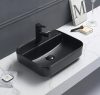 Fürdőszobai kerámia mosdó fekete színben - Mexen Alba