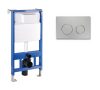 Mexen Fenix Slim beépíthető WC tartály + Fenix-07 matt króm nyomólap (60100-600702)