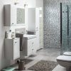 Mirano Vena fürdőszobabútor + mosdókagyló + szifon - 50 cm (fehér)