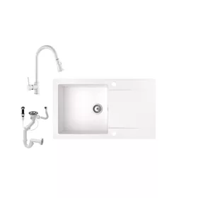 Granit-mosogato-NERO-Gold-Design-csaptelep-automata-dugokiemelo-feher