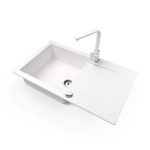 Granit-mosogato-NERO-Gold-Shower-csaptelep-mosogatoszer-adagolo-feher