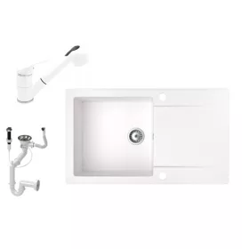 Granit-mosogato-NERO-Gold-Shower-csaptelep-automata-dugokiemelo-feher