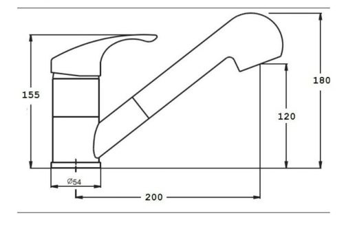 Gránit mosogató NERO Lybra + kihúzható zuhanyfejes Shower csaptelep + szifon (bézs)