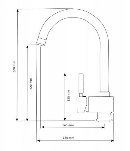 Gránit mosogató NERO Malta + magasított csaptelep (fekete)