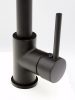 Gránit mosogató NERO Malta + kihúzható zuhanyfejes Loop Spiral csaptelep + dugókiemelő (matt fekete)