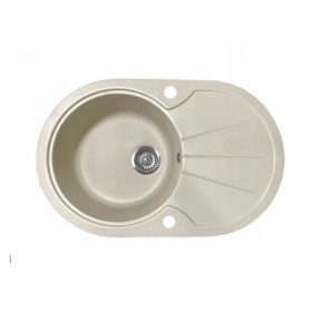 Gránit mosogató NERO Provence + szifon (bézs)