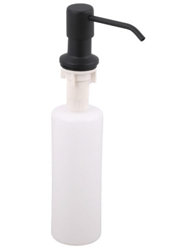 Gránit mosogatótálca NERO Palazzo + Linea csaptelep + adagoló + dugókiemelő (matt fekete)