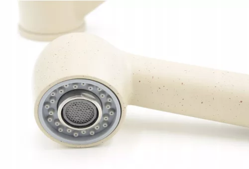 Gránit mosogató NERO Malta + Design csaptelep + dugókiemelő (bezs)