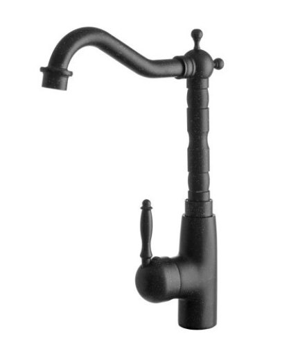 Gránit mosogató NERO Malta + Design csaptelep + dugókiemelő (fekete)