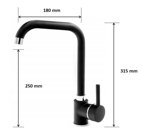 Gránit mosogató NERO Malta + Design csaptelep + dugókiemelő (fekete)x