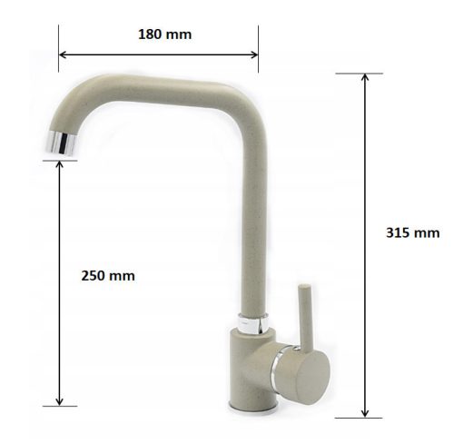 Gránit mosogató NERO Malta + Design csaptelep + dugókiemelő (fekete)x