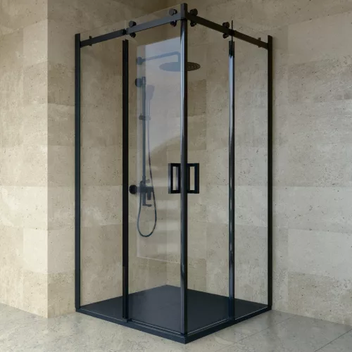 Welland Luxury-Line NSPA-9090 zuhanykabin - 90 x 90 cm - fekete profil