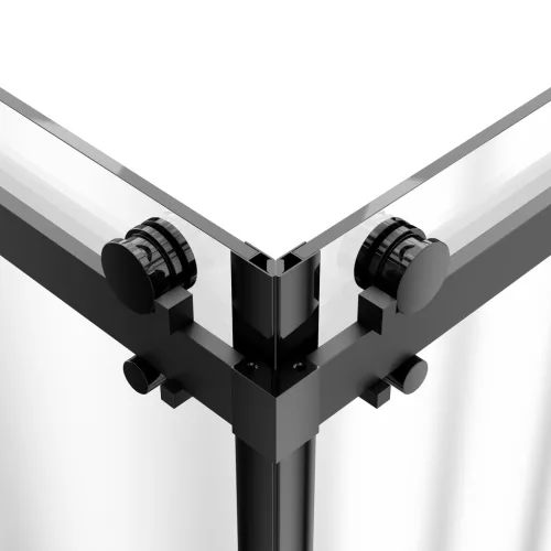 Welland Luxury-Line NSPA-9090 zuhanykabin - 90 x 90 cm - fekete profil