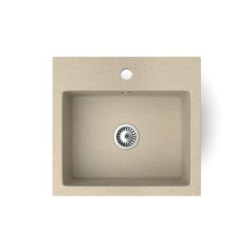 Gránit mosogató NERO Uno + szifon (bézs)