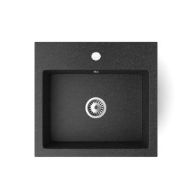 Fekete gránit mosogatótálca 