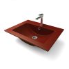 Fürdőszoba bútorra építhető gránit mosdó 60 cm - piros