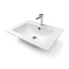 Fürdőszoba bútorra építhető gránit mosdó 60 cm - fehér