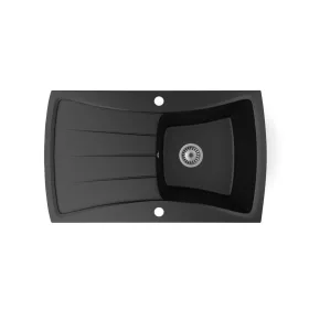  fekete mosogatótálca egymedencés csepegtetős kivitelben