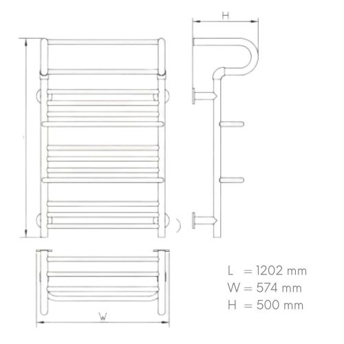 Design radiátor - 110 x 50 cm