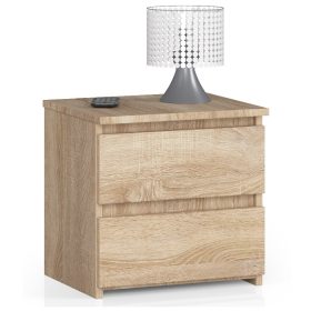 Éjjeliszekrény sonoma tölgy színben 2 fiókkal