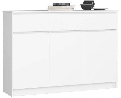 Komód - Akord Furniture K140-3D3SZ - fehér