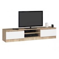   TV állvány 160 cm - Akord Furniture - fehér / sonoma tölgy