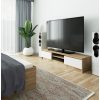 TV állvány 160 cm szélesség - fehér és sonoma tölgy szín