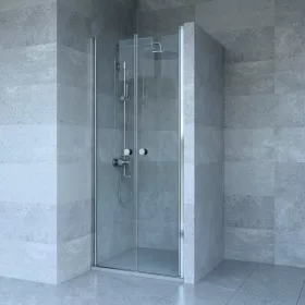   Welland RDD-80 kétszárnyú zuhanyajtó - 80 cm - króm profil
