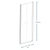 Welland RDD-80 kétszárnyú zuhanyajtó - 80 cm - króm profil