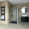 Welland RDD-90 kétszárnyú zuhanyajtó - 90 cm - fekete profil