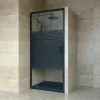 Welland RDD-90 kétszárnyú zuhanyajtó - 90 cm - fekete profil
