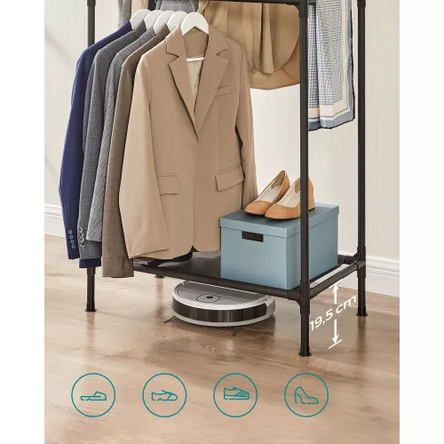 SONGMICS Ruhatartó állvány + cipőtároló - fekete