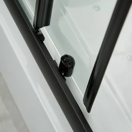 Welland RE-7090 zuhanykabin elhúzható ajtóval - 70 x 90 cm - fekete profil