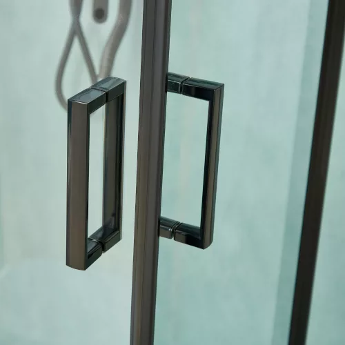 Welland RE-7090 zuhanykabin elhúzható ajtóval - 70 x 90 cm - fekete profil