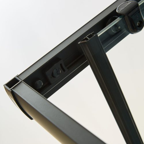 Welland RE-80 zuhanykabin elhúzható ajtóval - 80 x 100 cm - fekete profil