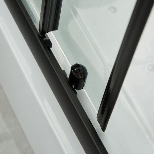 Welland RE-80 zuhanykabin elhúzható ajtóval - 80 x 100 cm - fekete profil