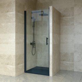 Welland RSDA-80 zuhanyajtó - 80 cm - fekete profil