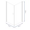 Welland RSQA-9090 zuhanykabin - 90 x 90 cm - fekete profil