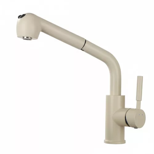 Welland Omega kihúzható fejes mosogató csaptelep (bézs)