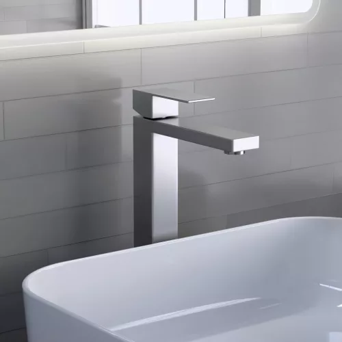 Welland Vista magasított mosdó csaptelep - acélszürke