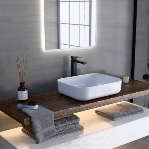 Welland Vista magasított mosdó csaptelep - fekete