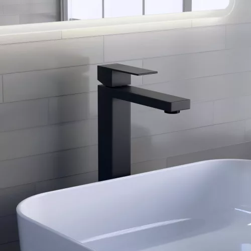 Welland Vista magasított mosdó csaptelep - fekete