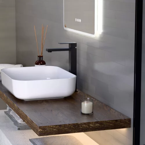 Welland Vista magasított mosdó csaptelep - fekete