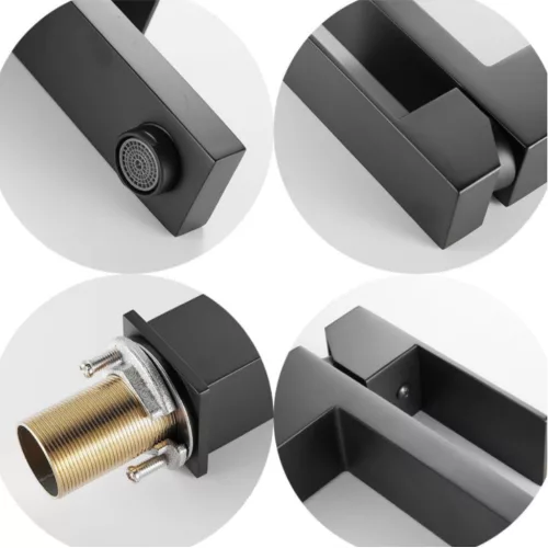 Welland Vista magasított mosdó csaptelep - fekete